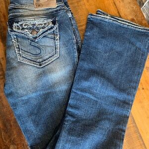 Ladies SILVER Suki Surplus Jeans.